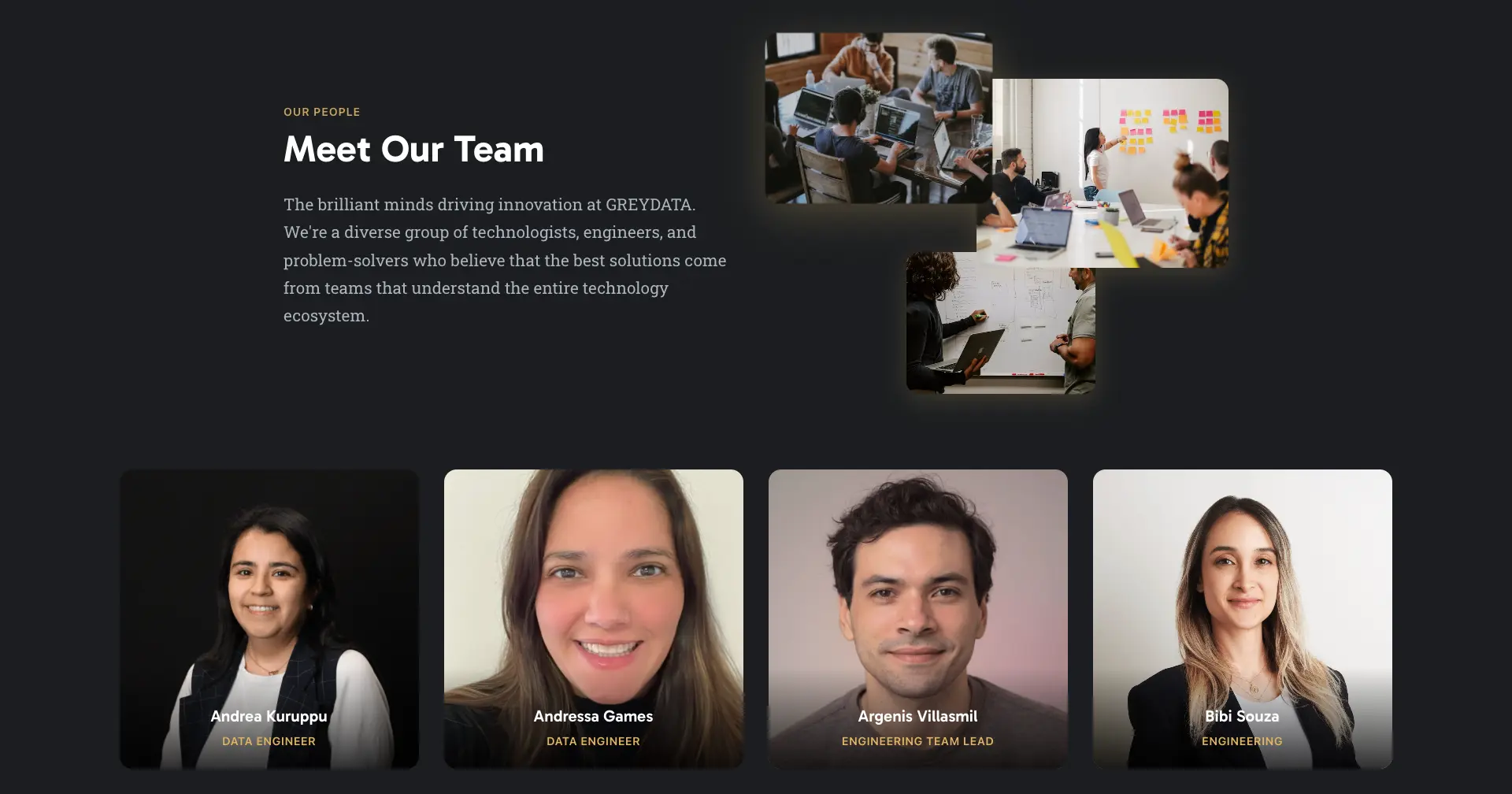 Team cards with 3D flip effect